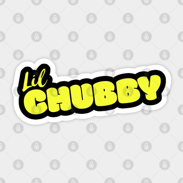 Lil Chubby Yellow Sticker by HighBrowDesigns